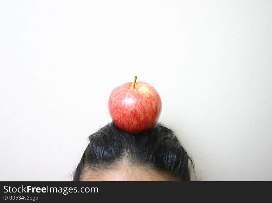 An apple on the head. An apple on the head