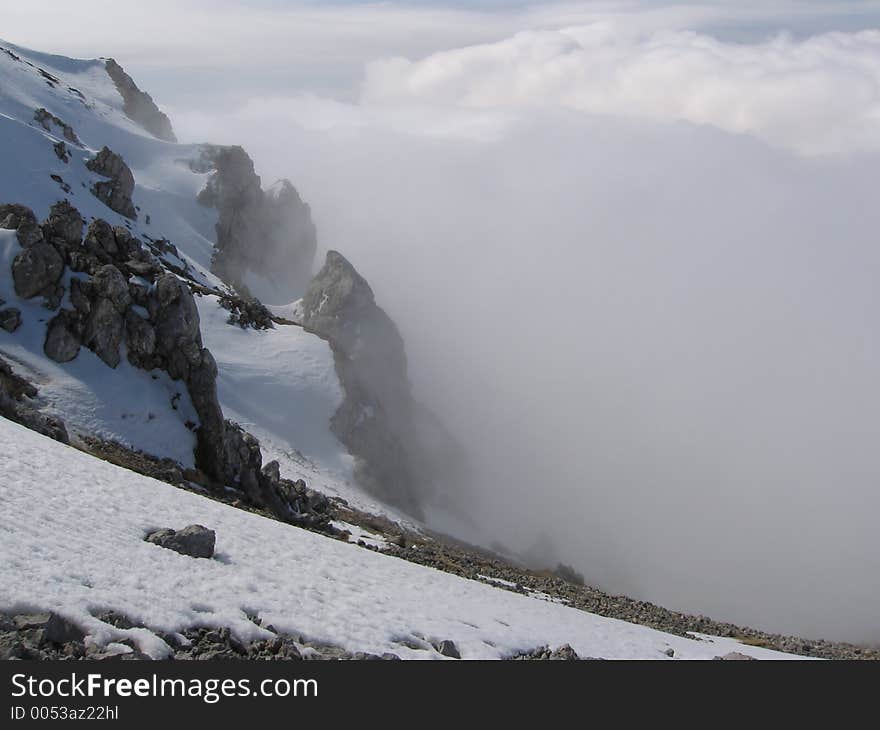 Fog on the mountains