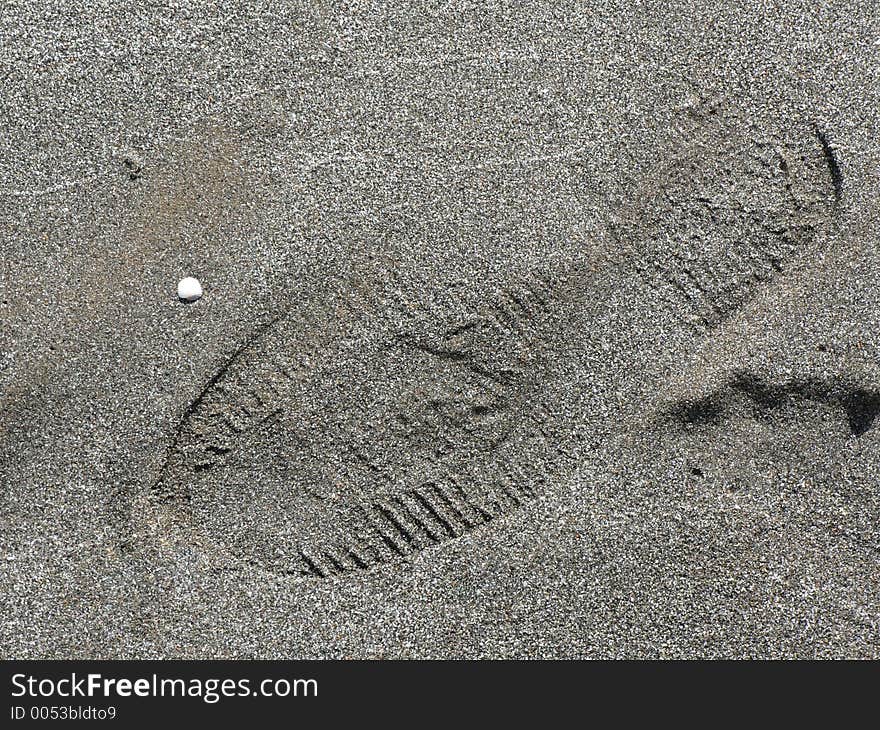 Footprint on sands