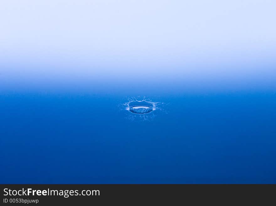 Blue water splash