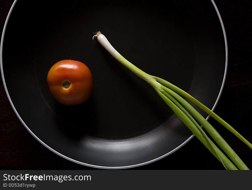 Tomato in pan