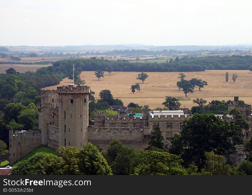 Historic castle set in farmland and countryside