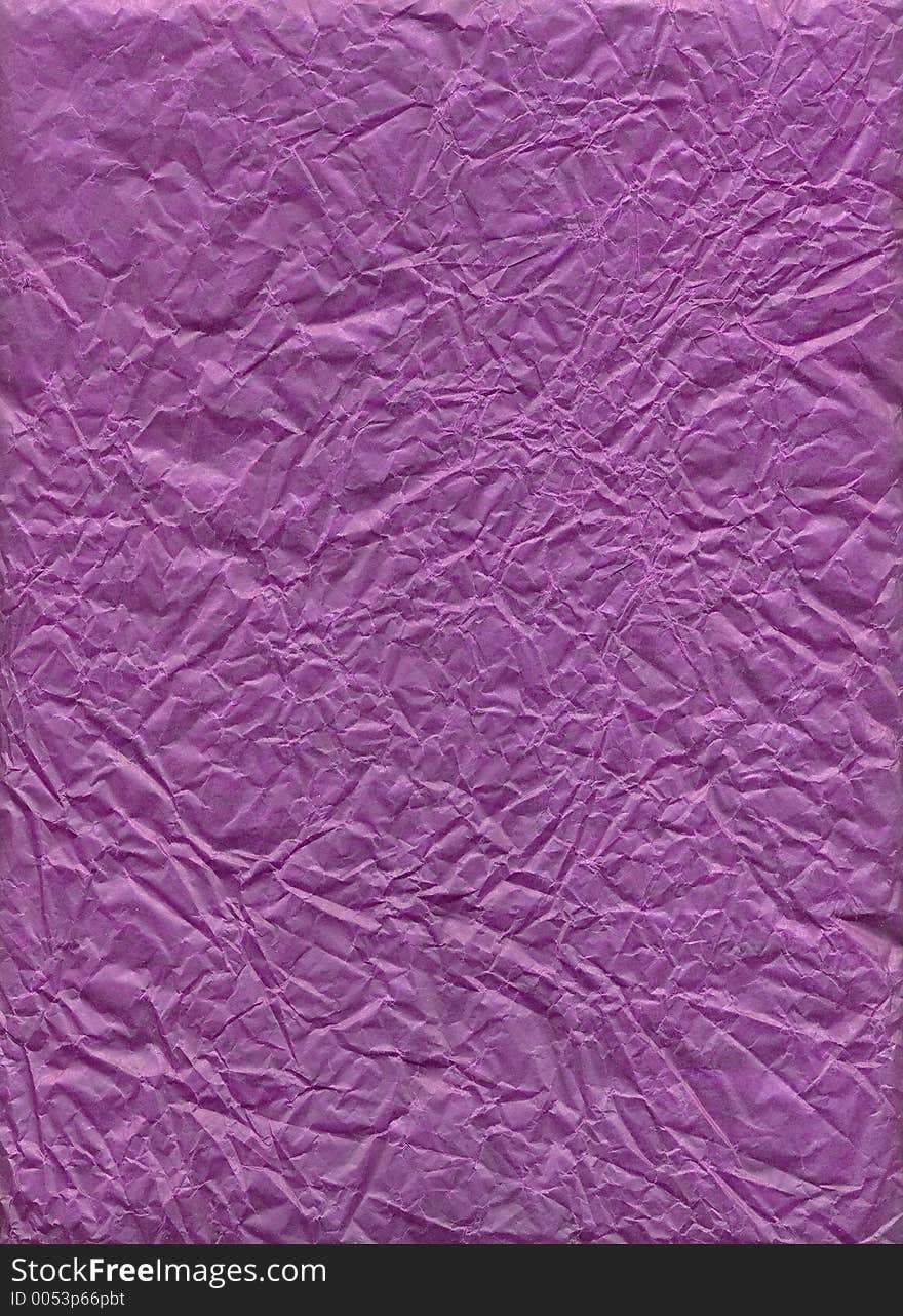 Purple wrinkled paper