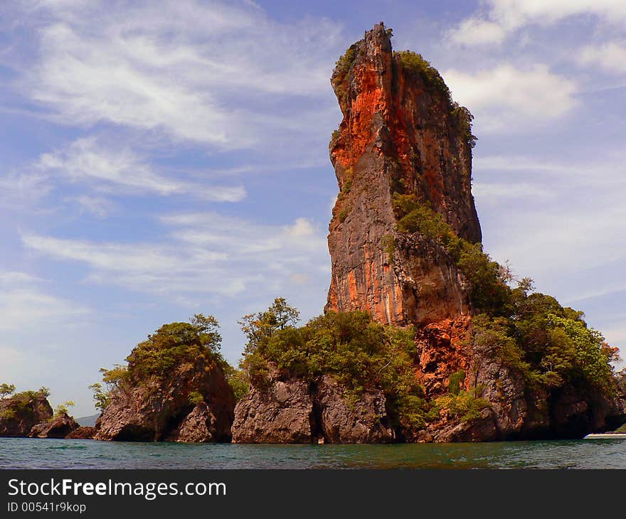 Limestone Karst from Kayak off the coast of Thailand