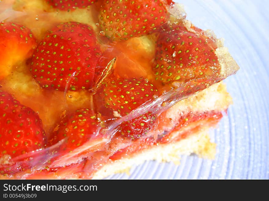 Strawberries cake