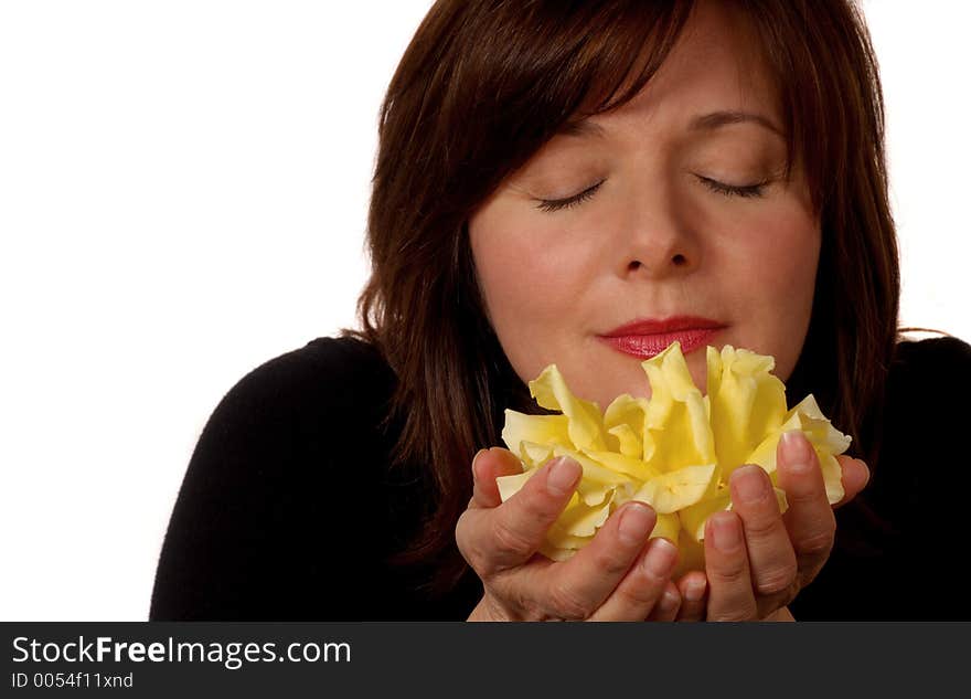 Woman With Yellow Rose