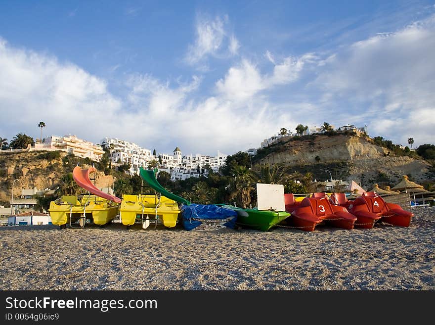 Pedalos on the Beach