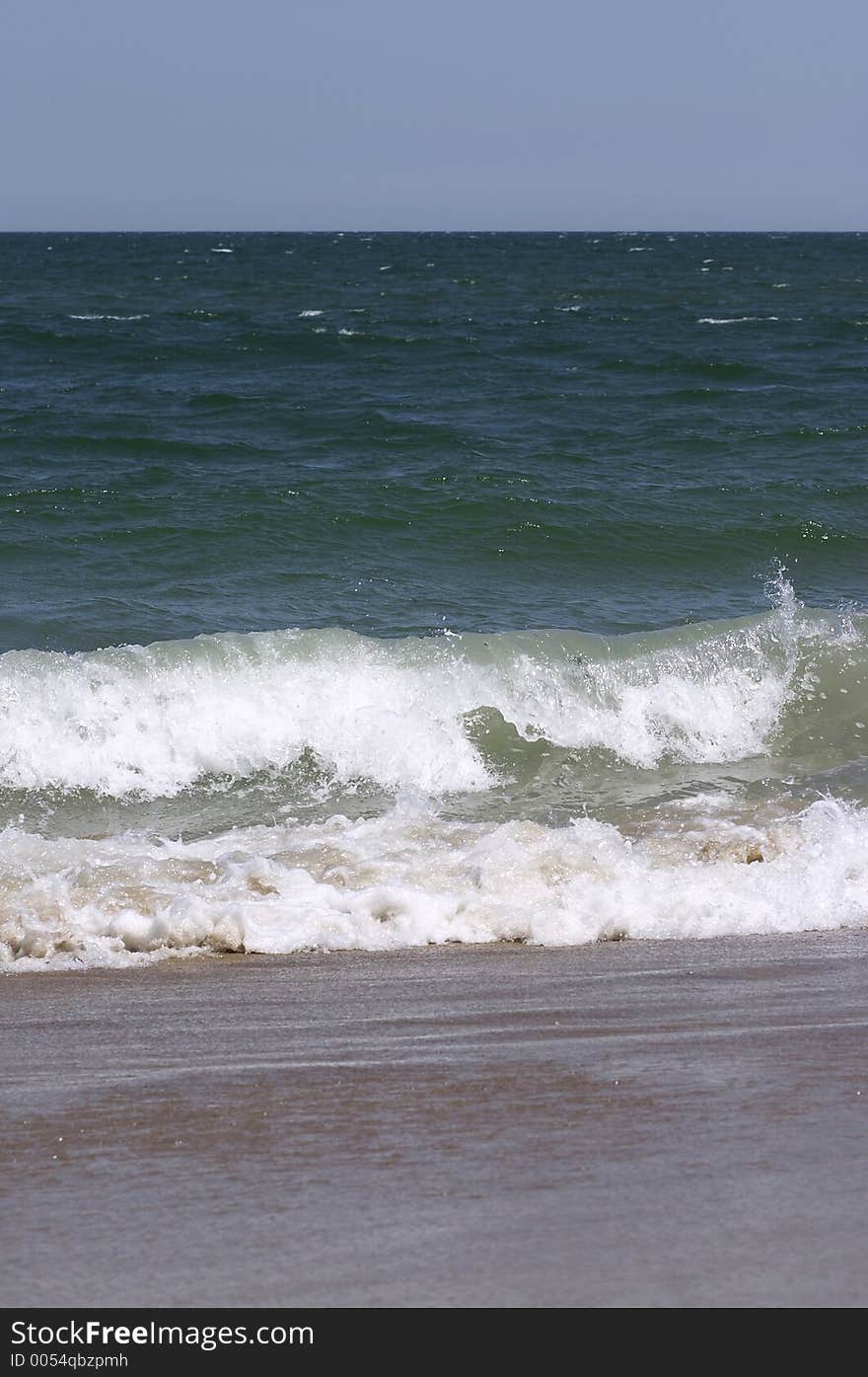 Waves on beach