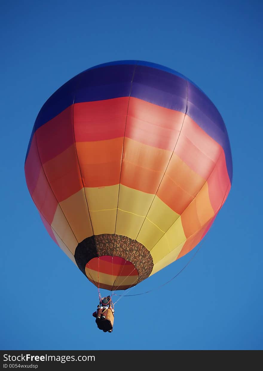 Colourful hot air balloon in balloon festival