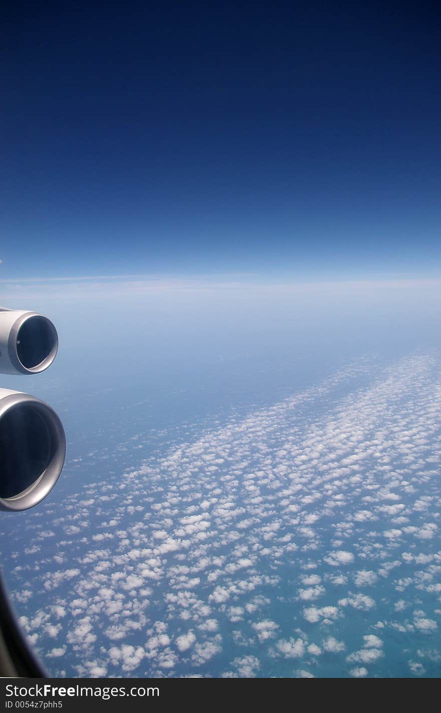 Sheep clouds from 30.000 feet aerial.