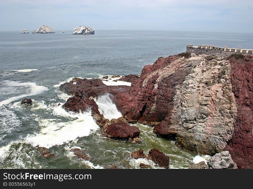 Rocky coastline of Mazatlan Mexico. Rocky coastline of Mazatlan Mexico