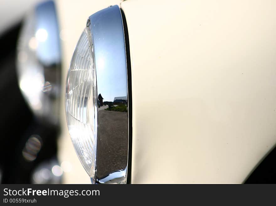 Close up of old collection vintage cars