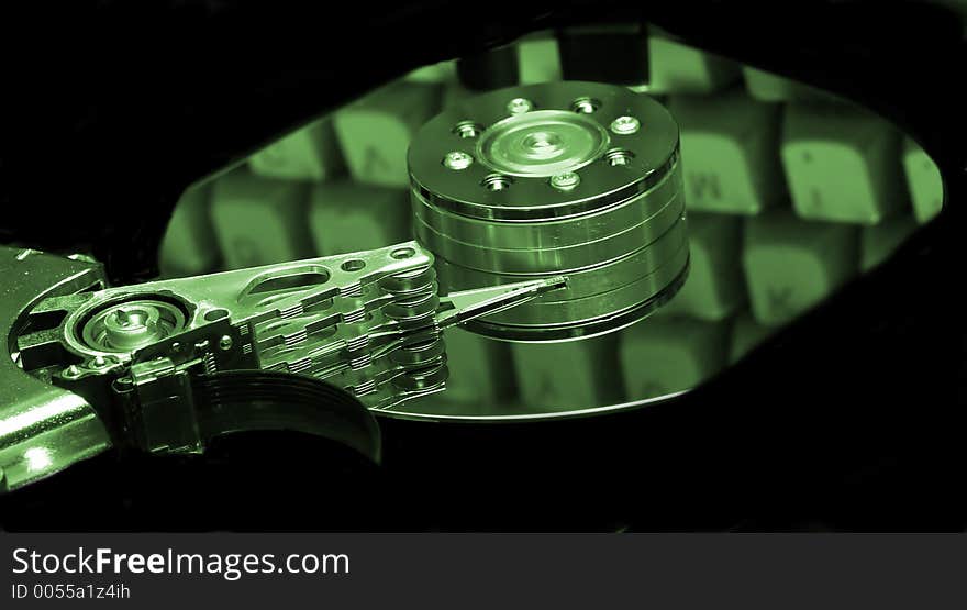 Inside a hard drive