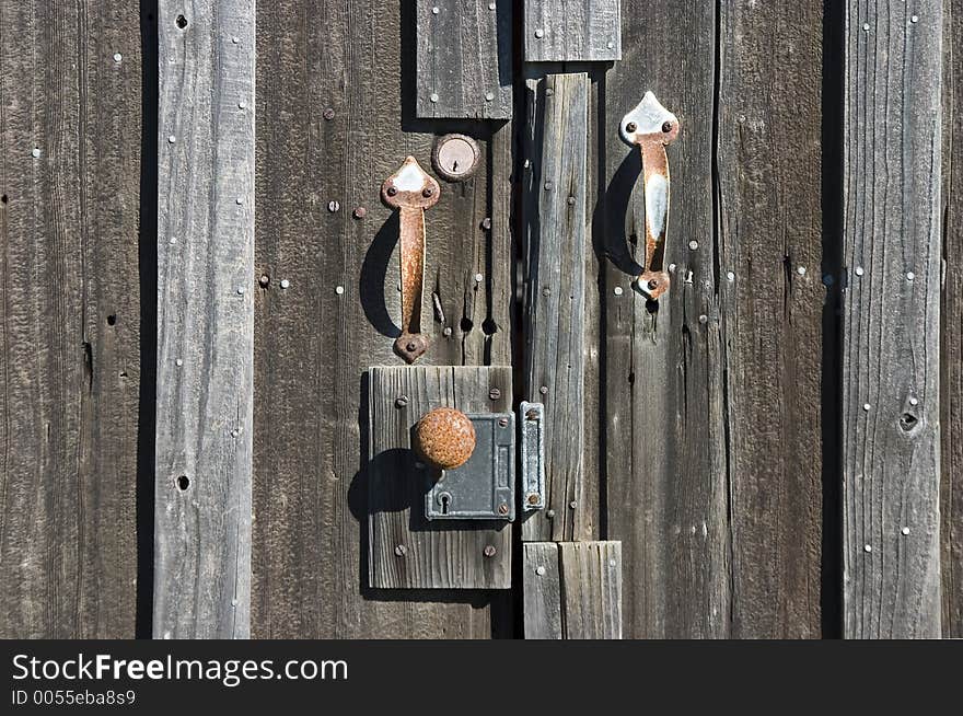 A rustic doorway. A rustic doorway.