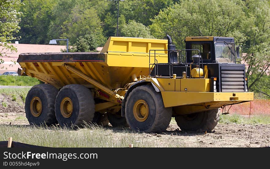 Yellow Heavy Duty Dump Truck. Yellow Heavy Duty Dump Truck