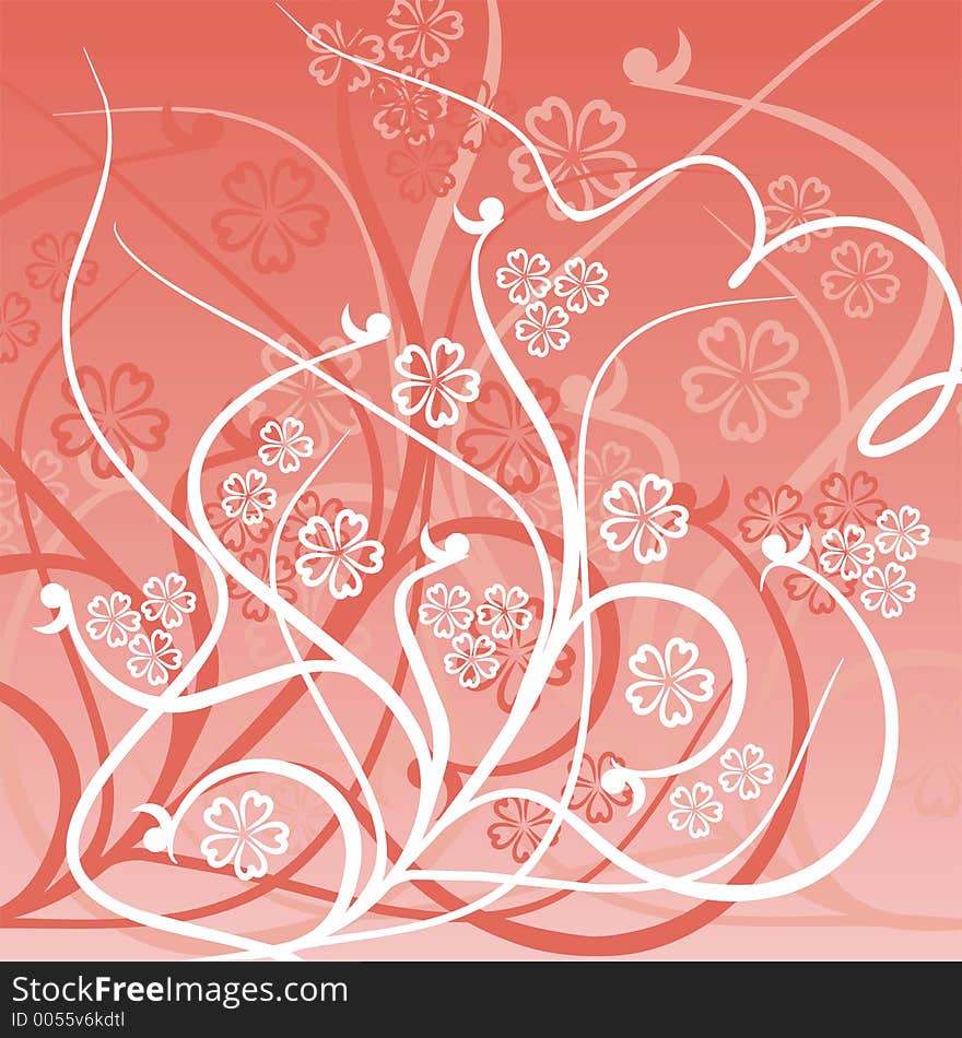 Floral background, vector