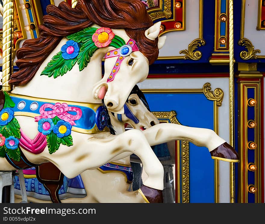 Colorful carousel horse