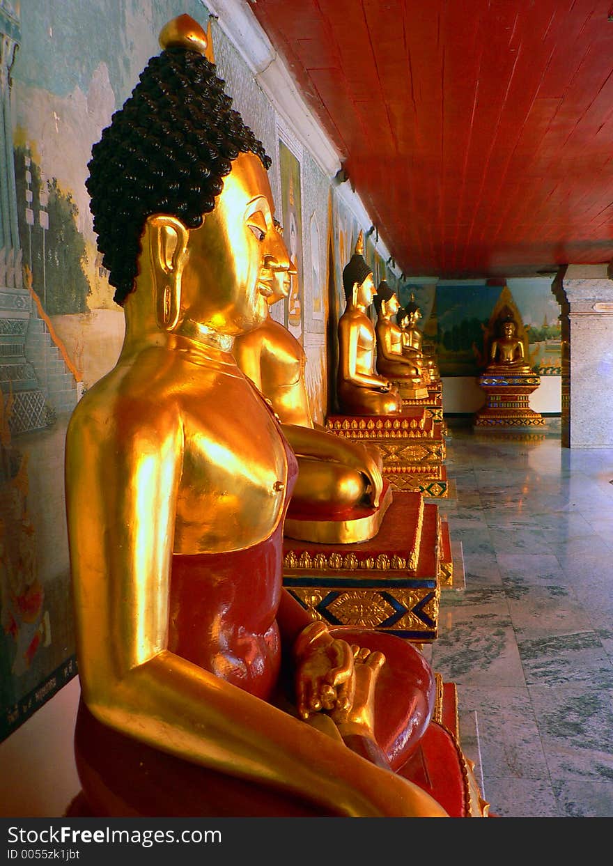 Hall of Golden Buddhas in Wat Doi Suthep