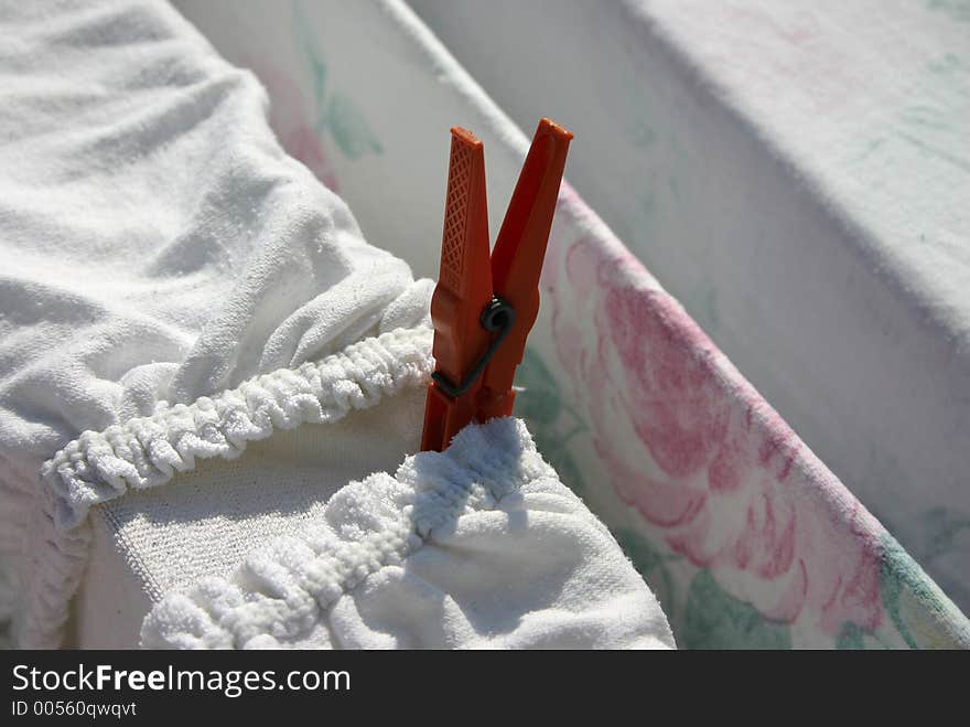 Clothes on the washing-line. Clothes on the washing-line