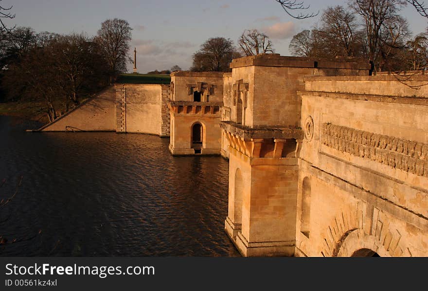 Historic bridge bathed in sunlight. Historic bridge bathed in sunlight