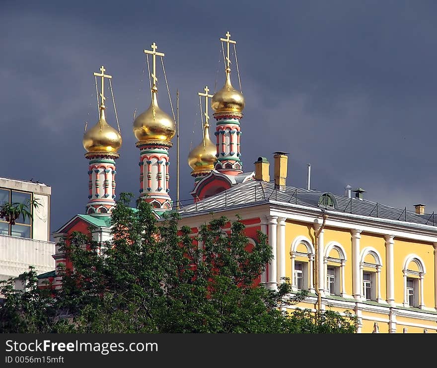 Domes of moscow cremlin