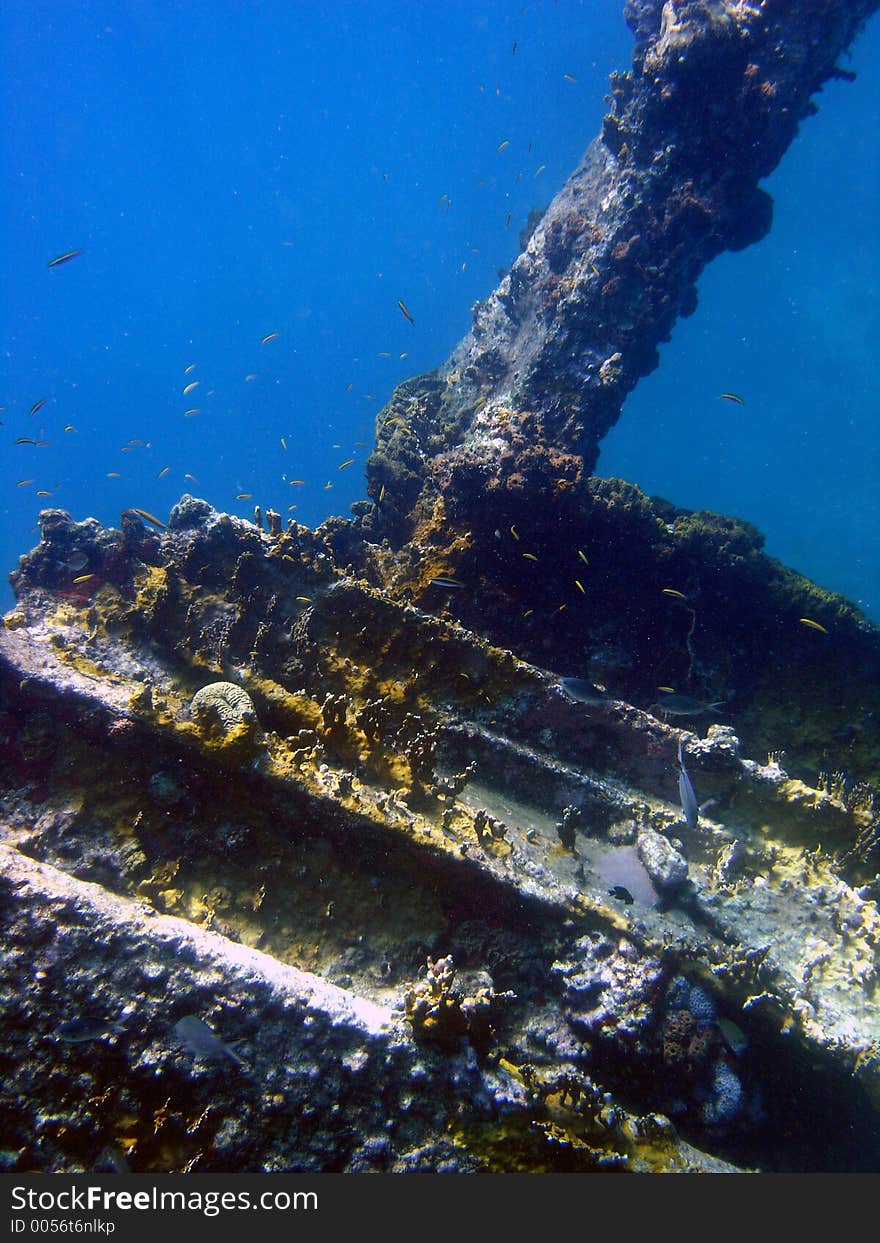 The ship wreck of the postal ship in the Virgin Islands. The ship wreck of the postal ship in the Virgin Islands.