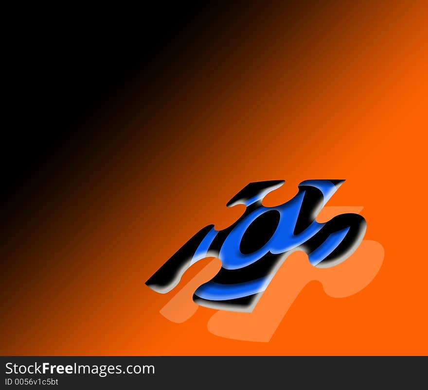 E-mail jigsaw piece on orange and black background. E-mail jigsaw piece on orange and black background