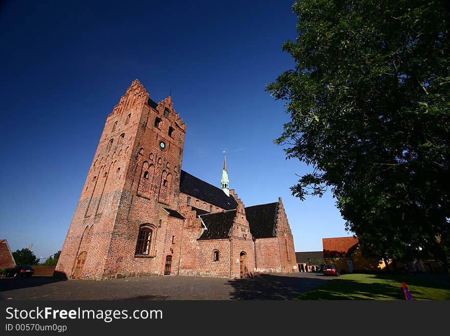 Church  in denmark s sunny summer day