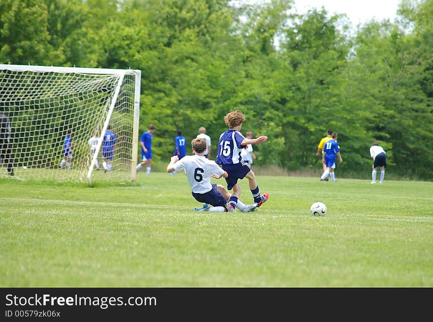 Soccer slide tackle