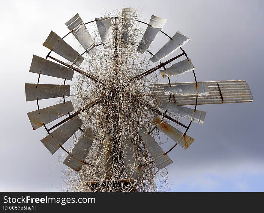 Image of an old australian windmill in the outback. Image of an old australian windmill in the outback