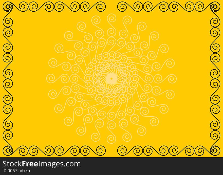 Spirals border background illustration