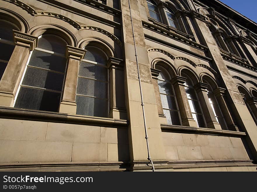 Wide angle view of an 1800's building. Edinburgh, Scotland. Wide angle view of an 1800's building. Edinburgh, Scotland