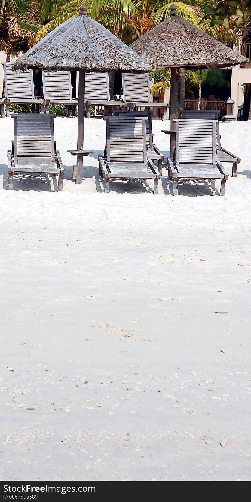 Beach chair and shade on Pulua Redang, Malaysia. Beach chair and shade on Pulua Redang, Malaysia