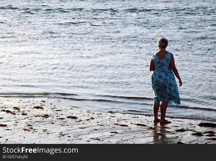 Woman shelling