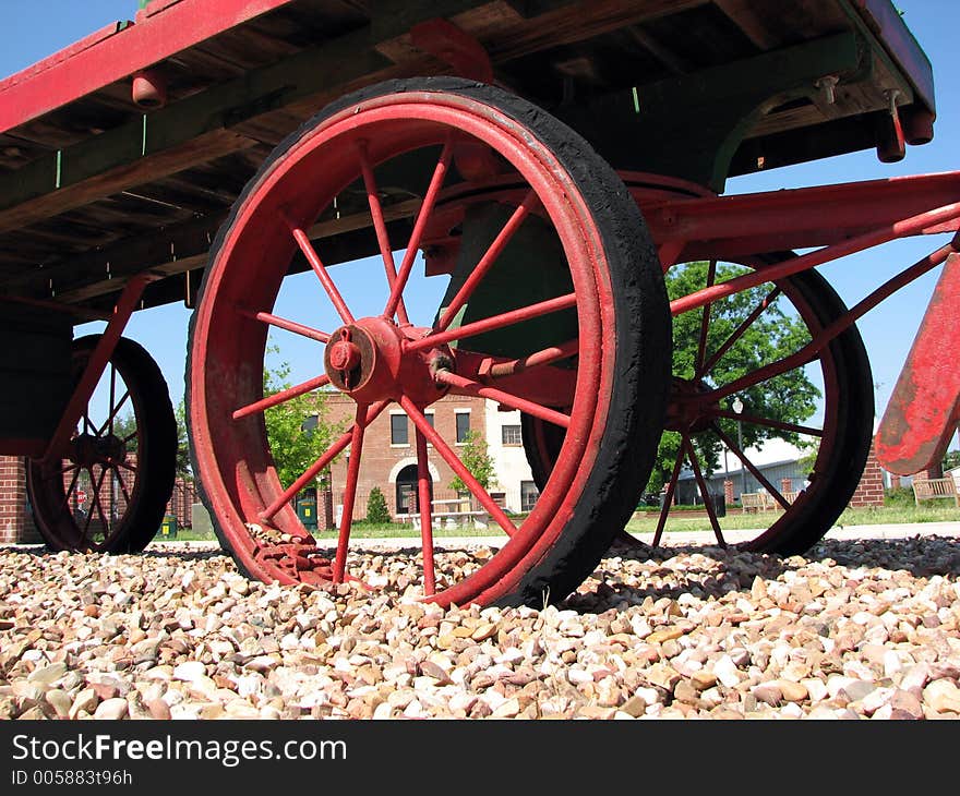 Wheel on an antique cart. Wheel on an antique cart