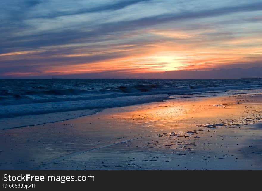 Sunset at beach