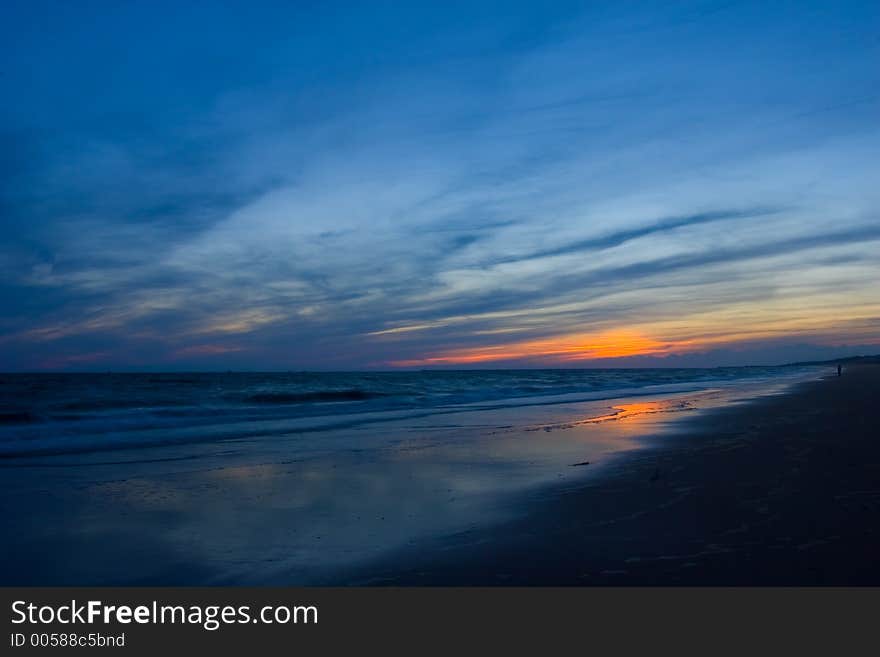 Sunset at beach