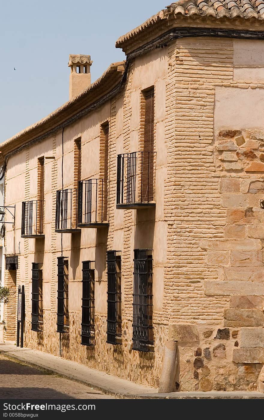 Spanish Village houses in narrow streets. Spanish Village houses in narrow streets