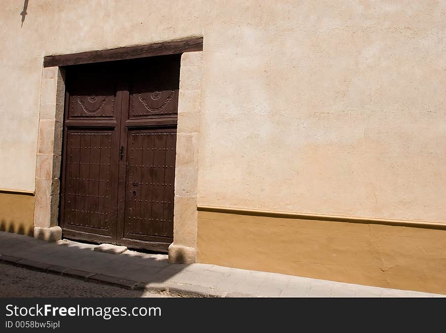 Big doors of an antique building. Big doors of an antique building