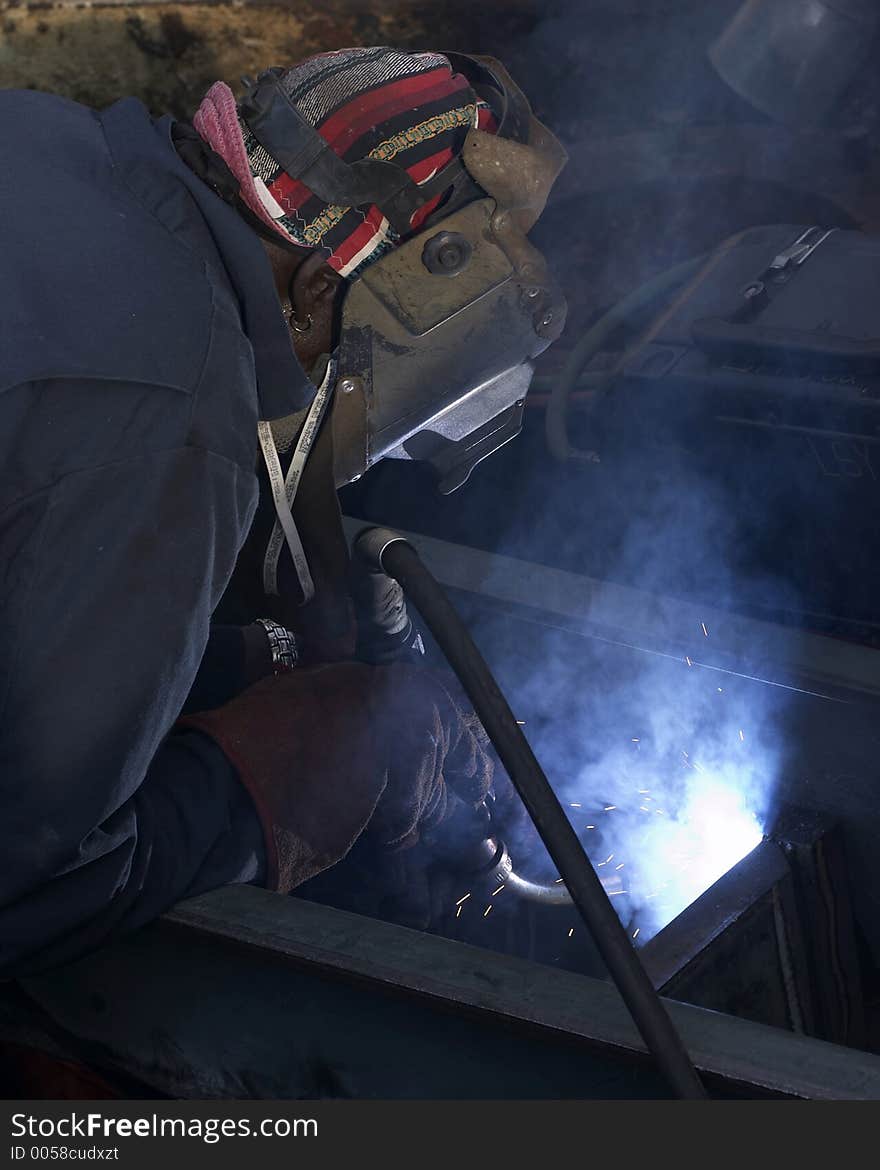 Welder close up. Welder close up