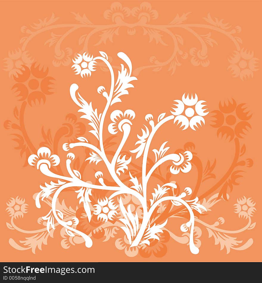 Floral Background, Vector