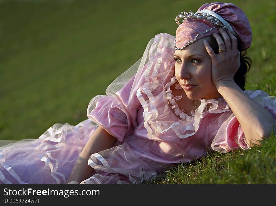 Girl in princess - like dress