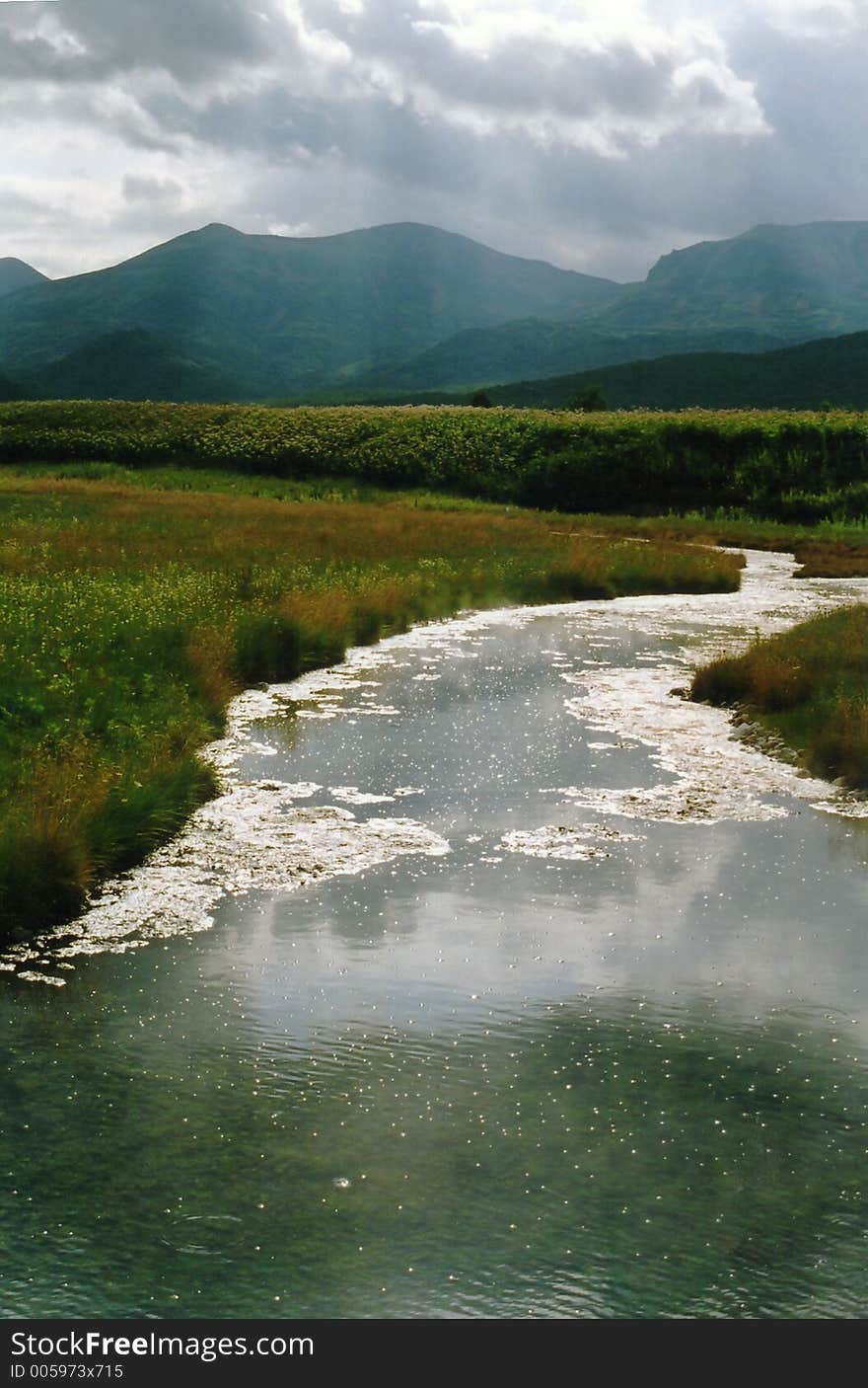 Thermal river on the Kamchatka