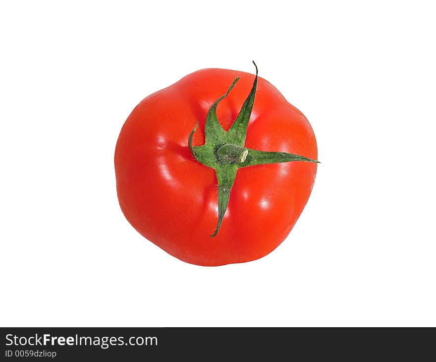 Isolated red tomato