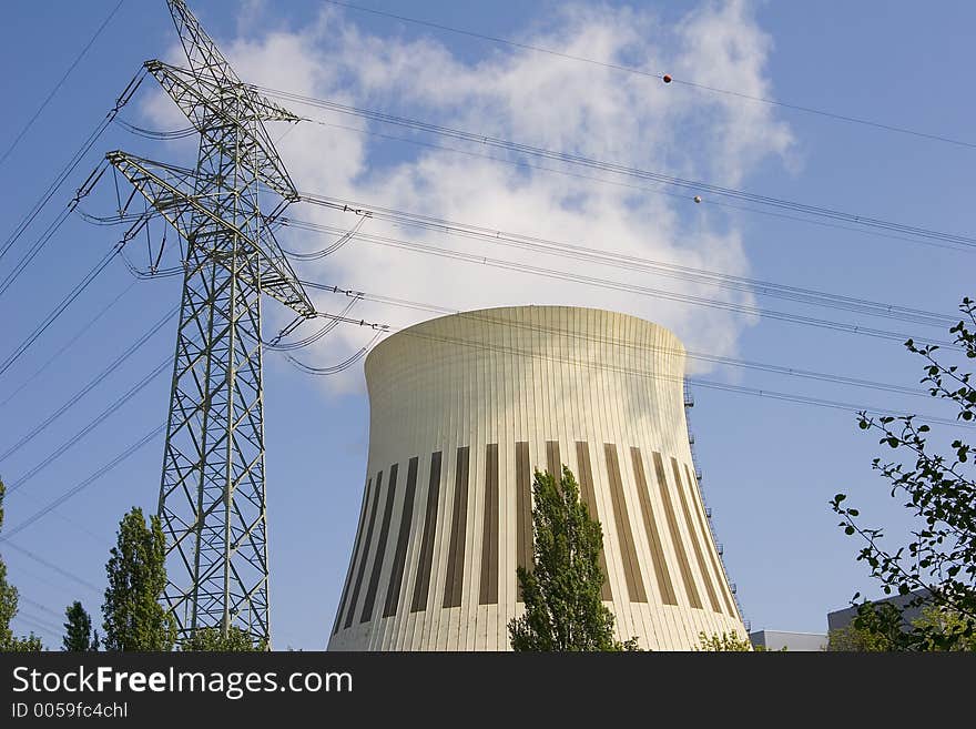 Cooling tower in berlin. Cooling tower in berlin