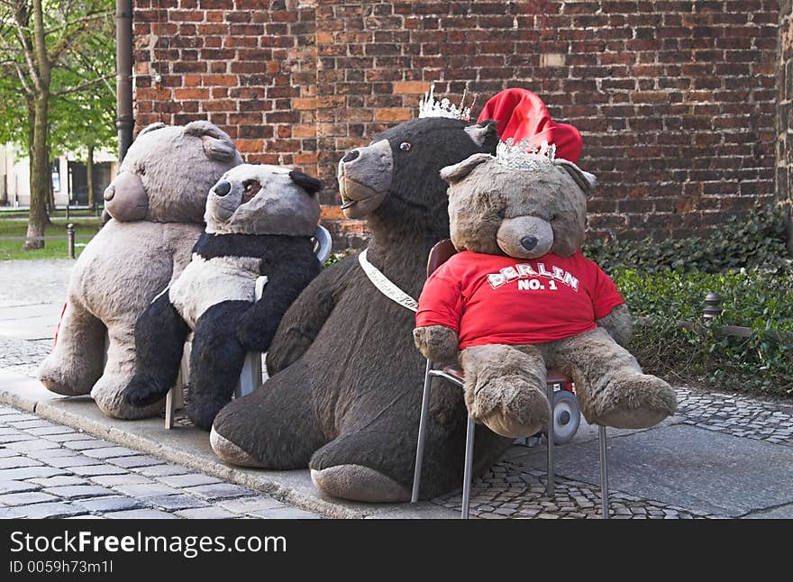 Teddy bears on Berlin street