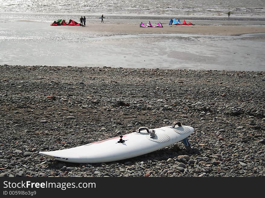 Kite board on beach