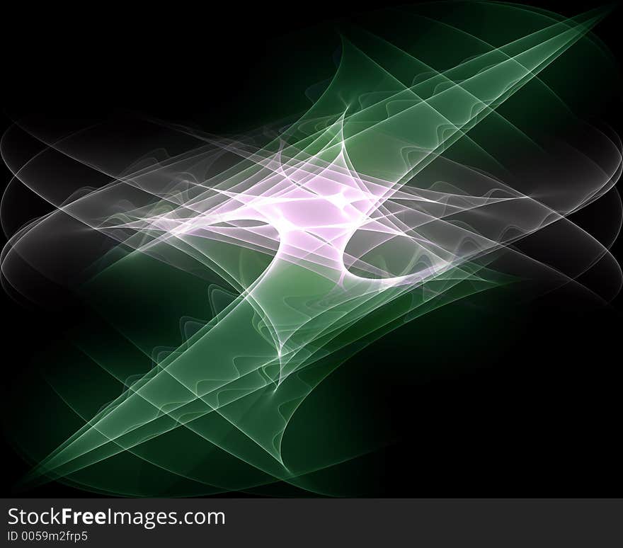 Green space anomaly, waves and lines, background