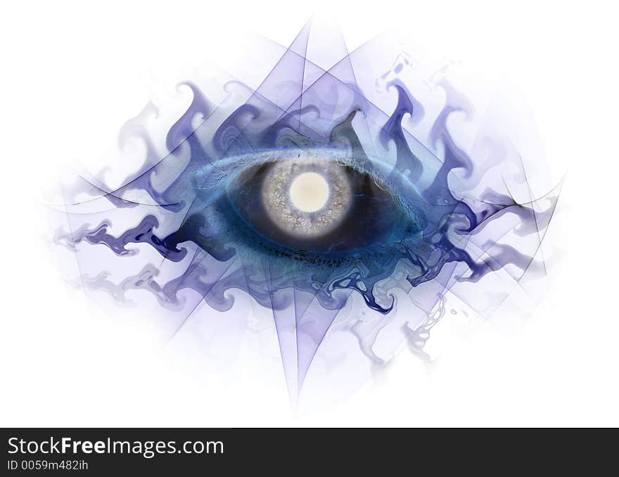 Blue inverted space eye tripyness