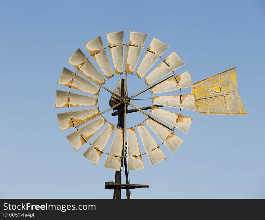 A still functioning windmill used to pump bore water